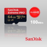 Sandisk Extreme Pro MicroSDHC Class10 U3 A1 V30 Memory Card, 64GB (100 MB/s)